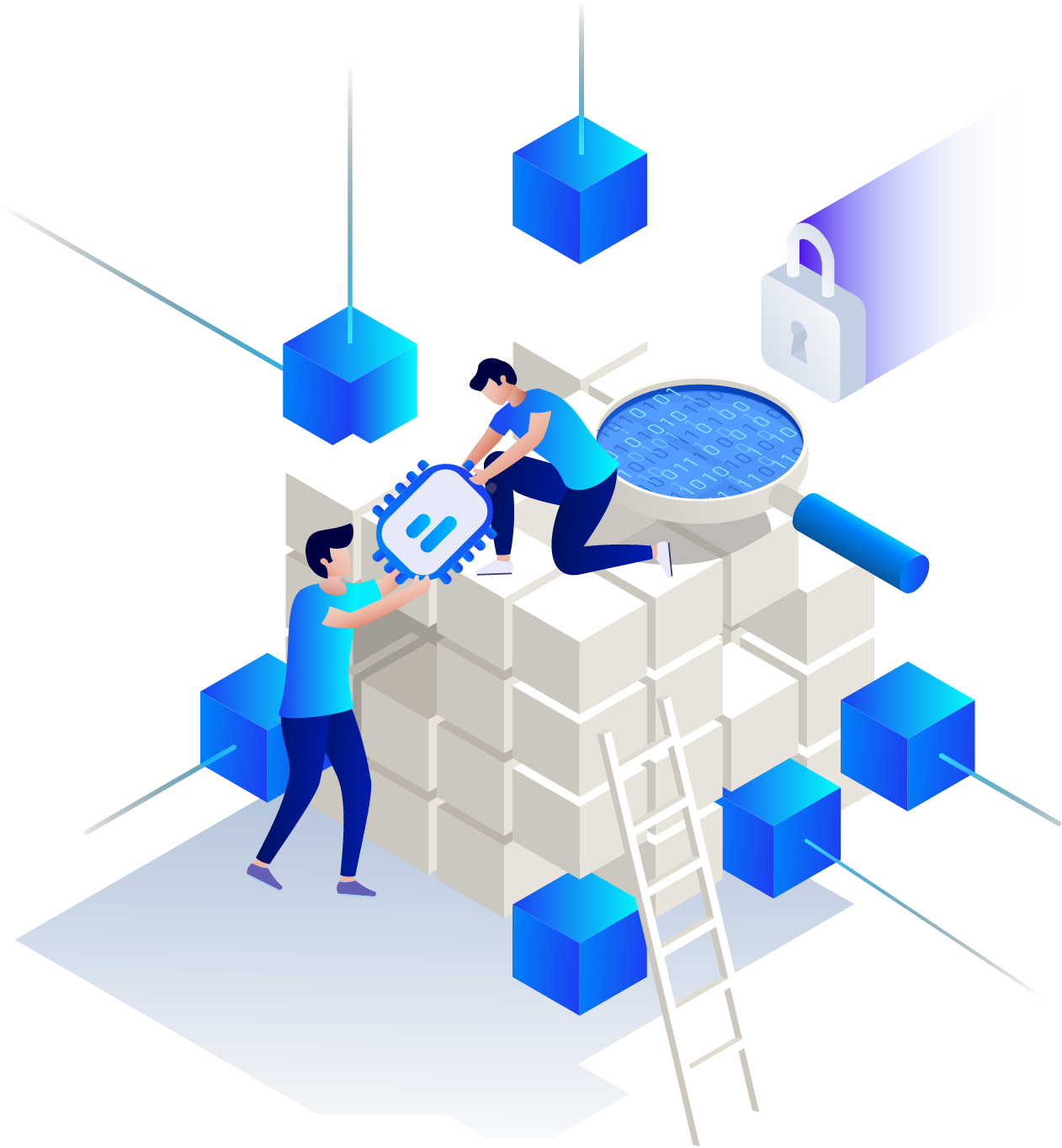 Managed dedicated server hosting illustration